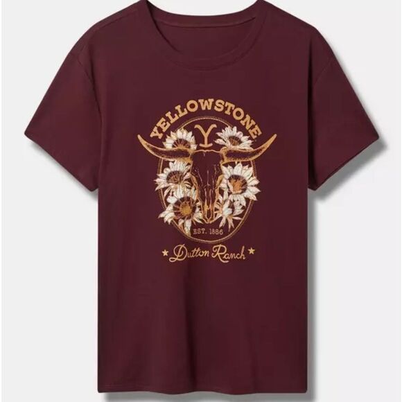 Yellowstone Relaxed Fit Cotton Boxy Tee Size 2 - Picture 1 of 4